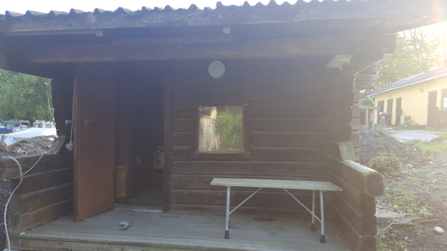 Sdan ser den finske sauna ud nu p Corona Camping