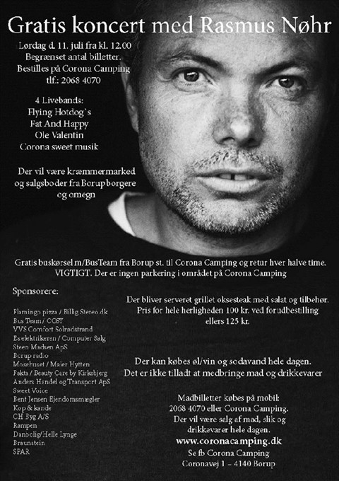Gratis billetter til Rasmus N�hr frigives nu