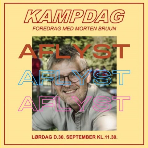 Morten Bruun arrangement aflyst