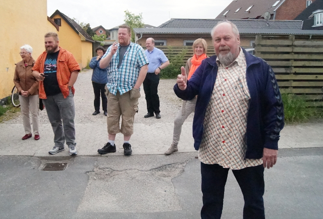 S�ren Rislund holdt en levende og underholdene tale om facadens renovering