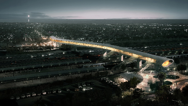 K�ge Nord Station som den kommer til at se ud.